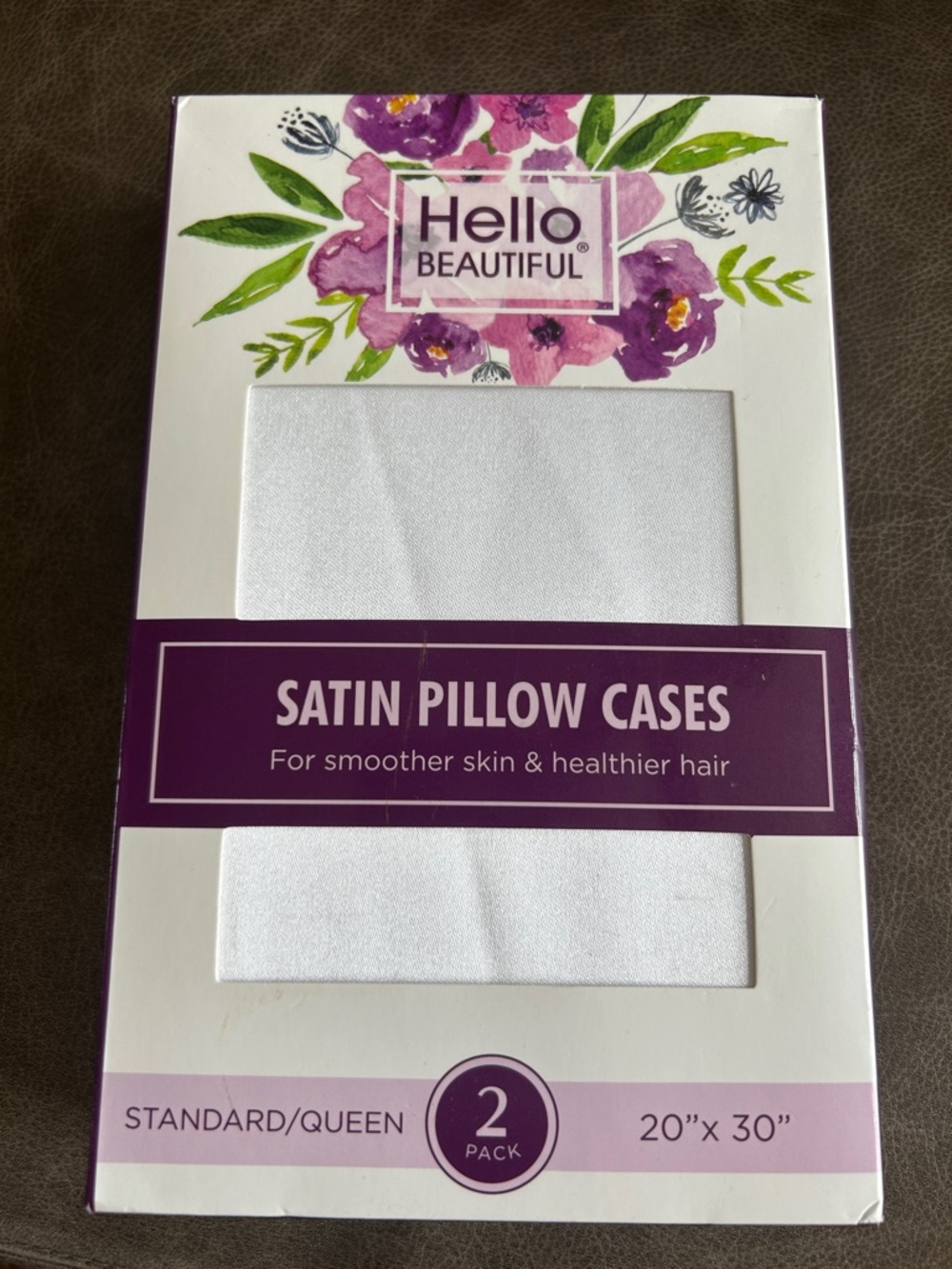 White Satin Pillow Cases - 2 Pack